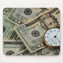 Time and Money Mouse Pad