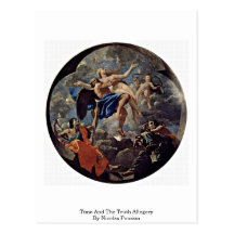 Time And The Truth Allegory By Nicolas Poussin Postcard