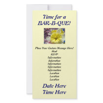 Time for a Bar-B-QUE! Invitations Spring Flowers
