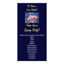 Time for a Spring Party! Invitations Spring Flower Custom Photo Card