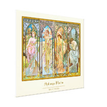 Time of the Day - Alphonse Mucha Canvas Prints