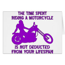 Time Spent Riding A Motorcycle Is Not Deducted cards