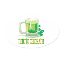 Time To Celebrate Oval Sticker