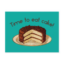 Time to Eat Cake Postcards