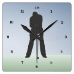 Time to Golf Square Wall Clocks