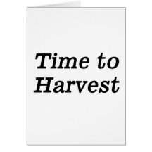 time to harvest black greeting cards