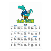 time to retire old working dinosaur business card template