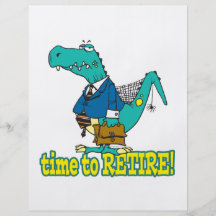 time to retire old working dinosaur flyer design