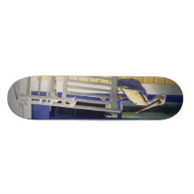 "Time Traveller" Pelican on Rocking Chair Skate Board Decks