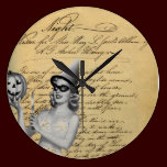 Time Warp Vintage Chic Night Witch Witching Hour wall clocks