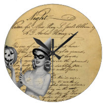 Time Warp Vintage Chic Night Witch Witching Hour Clocks