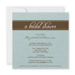Timeless Bridal Shower Invite (aqua/chocolate) invitations