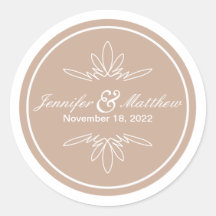 Timeless Charm Wedding Stickers - Dune