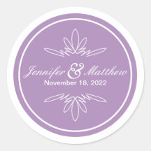 Timeless Charm Wedding Stickers - Orchid