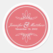 Timeless Charm Wedding Stickers - Rose