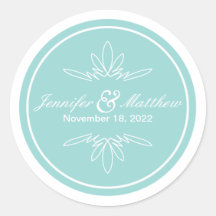 Timeless Charm Wedding Stickers - Sky