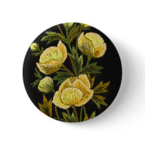 Timeless Globeflowers Button