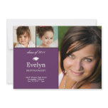 Timeline 3 Photo Graduation Announcement invitations