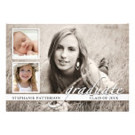 Timeline Three Photo Graduation Party Invitation