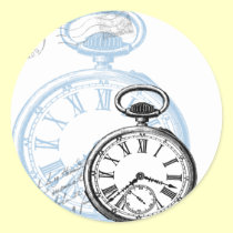 Timepiece Pocketwatch Sticker Tag Vintage Style stickers