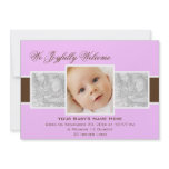 Times 3 Birth Announcement (Lilac)