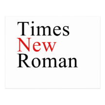 Times New Roman Post Cards