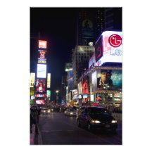 Times Square at night in Manhattan, New York Photo Art