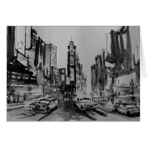 Times Square in Black and White Card