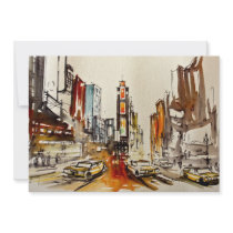 Times Square New York Invitation