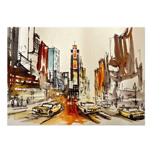 Times Square New York Invitation