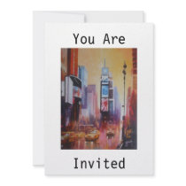 Times Square You Are Invited Invitation