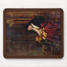 Timothy And His Grandmother By Rembrandt Harmensz. Mousepads