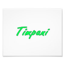 timpani text blk outline mint.png photo print