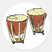 Timpani Two With Mallets Graphic Image Sticker