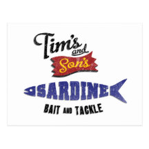 Tim's and Son's Sardine, Bait and Tackle Shop Post Card