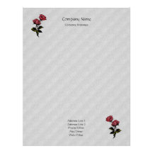 Tin Foil Wolves Roses Stationery Personalized Letterhead