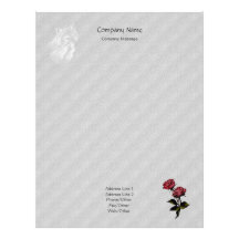 Tin Foil Wolves Roses Stationery Customized Letterhead