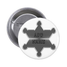 Tin Star Sheriff Pinback Button