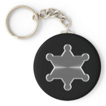 Tin Star Sherrif Keychain