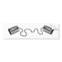 TinCansString061210Shadows Bumper Sticker