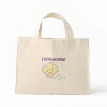 tinkle sprinkles funny cupcake canvas bag
