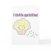 tinkle sprinkles funny cupcake card
