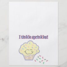 tinkle sprinkles funny cupcake flyer design