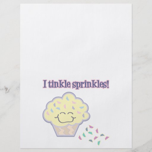 tinkle sprinkles funny cupcake flyer design