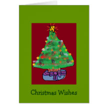 Tinsel Tree Christmas Card