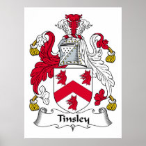 Tinsley Family Crest Posters