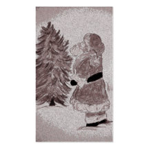 Tinted Santa Christmas Gift Tag Business Card