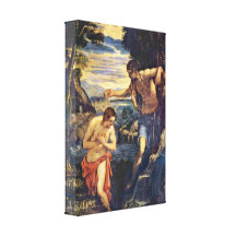 Tintoretto - Baptism of Christ Canvas Print