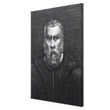 Tintoretto, engraved by Delaistre Canvas Prints