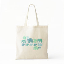 Tiny Blue Elephants Tote Bag